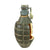 Original U.S. WWII Inert MkII Pineapple Grenade with Yellow Ring & M10A2 Fuze Cutaway Visual Training Aid from Aberdeen Proving Grounds Original Items