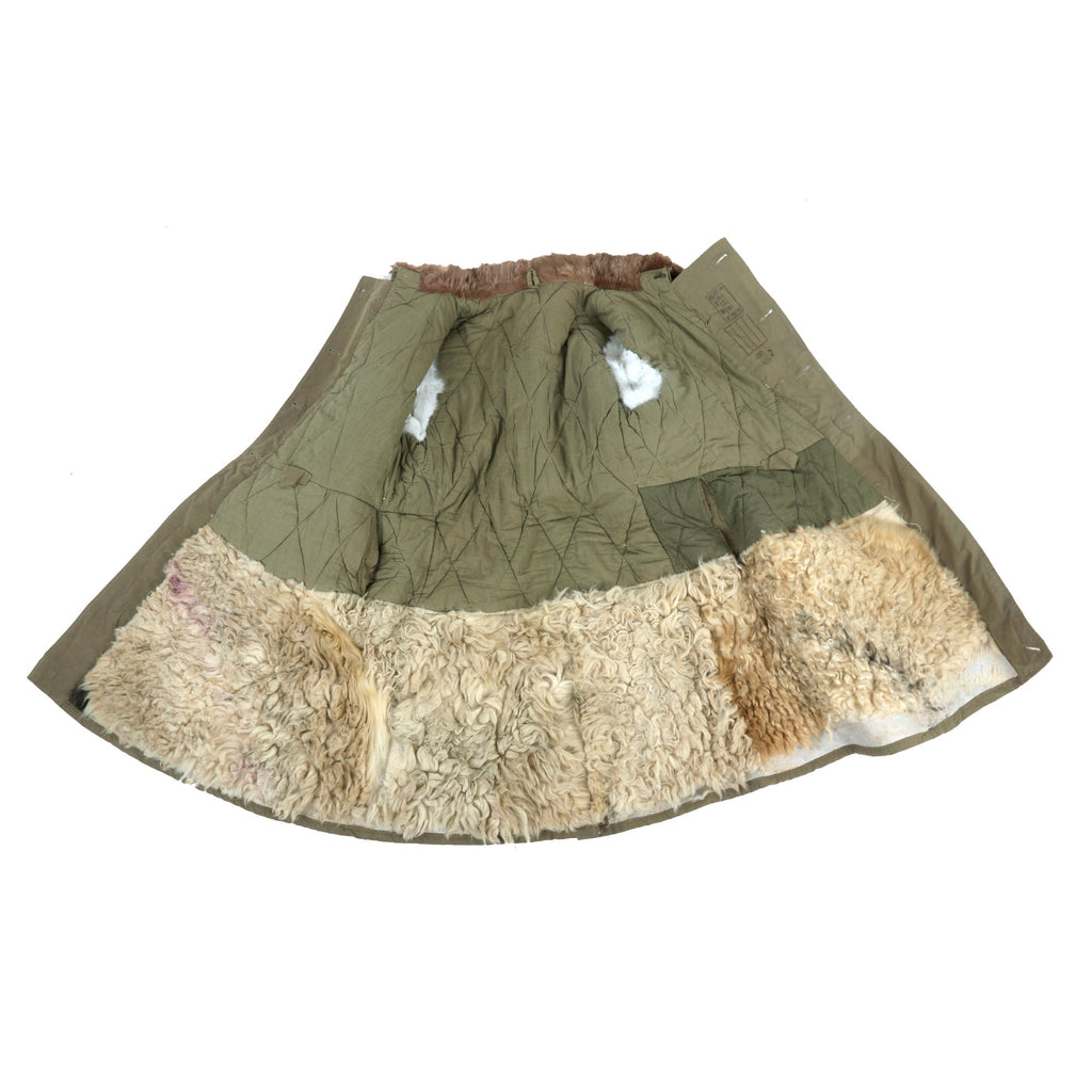 Original Imperial Japanese Army WWII Quilted Rabbit Fur Lined Winter P ...