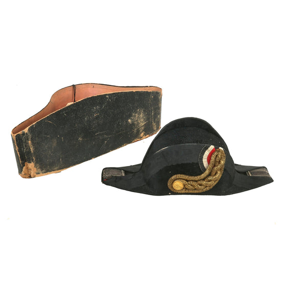 Original WWI Imperial German Kaiserliche Marine Navy Officer Fore & Aft Chapeau bras Bicorne Hat with Box Original Items