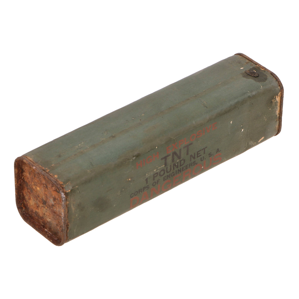 Original U.S. WWII Corps of Engineers High Explosive TNT 1 Pound Block - INERT Original Items