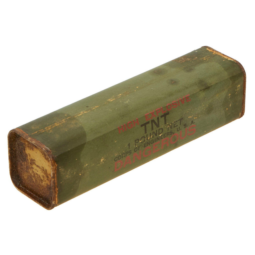 Original U.S. WWII Corps of Engineers High Explosive TNT 1 Pound Block - INERT Original Items