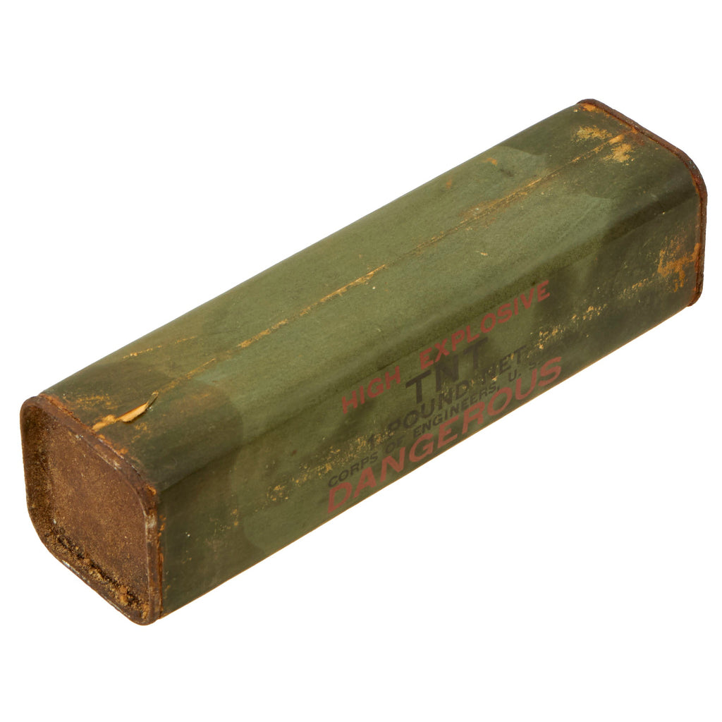 Original U.S. WWII Corps of Engineers High Explosive TNT 1 Pound Block - INERT Original Items