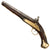 Original 19th Century Ottoman .61 Caliber Short Flintlock Holster Pistol with Engraved Brass Butt Cap