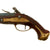 Original European Continental Matched Pair of Brass Mounted Flintlock Vest Pistols - Circa 1800 Original Items