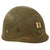 Original U.S. WWII Four Panel Medic M1 Helmet Liner by Westinghouse Wartime Repainted for a Captain - Laundry Number Marked Original Items