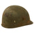 Original U.S. WWII Four Panel Medic M1 Helmet Liner by Westinghouse Wartime Repainted for a Captain - Laundry Number Marked Original Items