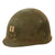 Original U.S. WWII Four Panel Medic M1 Helmet Liner by Westinghouse Wartime Repainted for a Captain - Laundry Number Marked Original Items