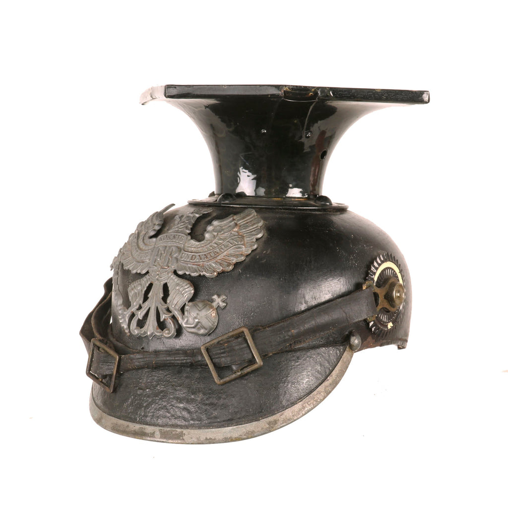 Original Imperial German WWI Prussian Model 1867/94 Other Ranks Uhlan Tschapka with Chinstrap & Cockades - Size 57 Original Items