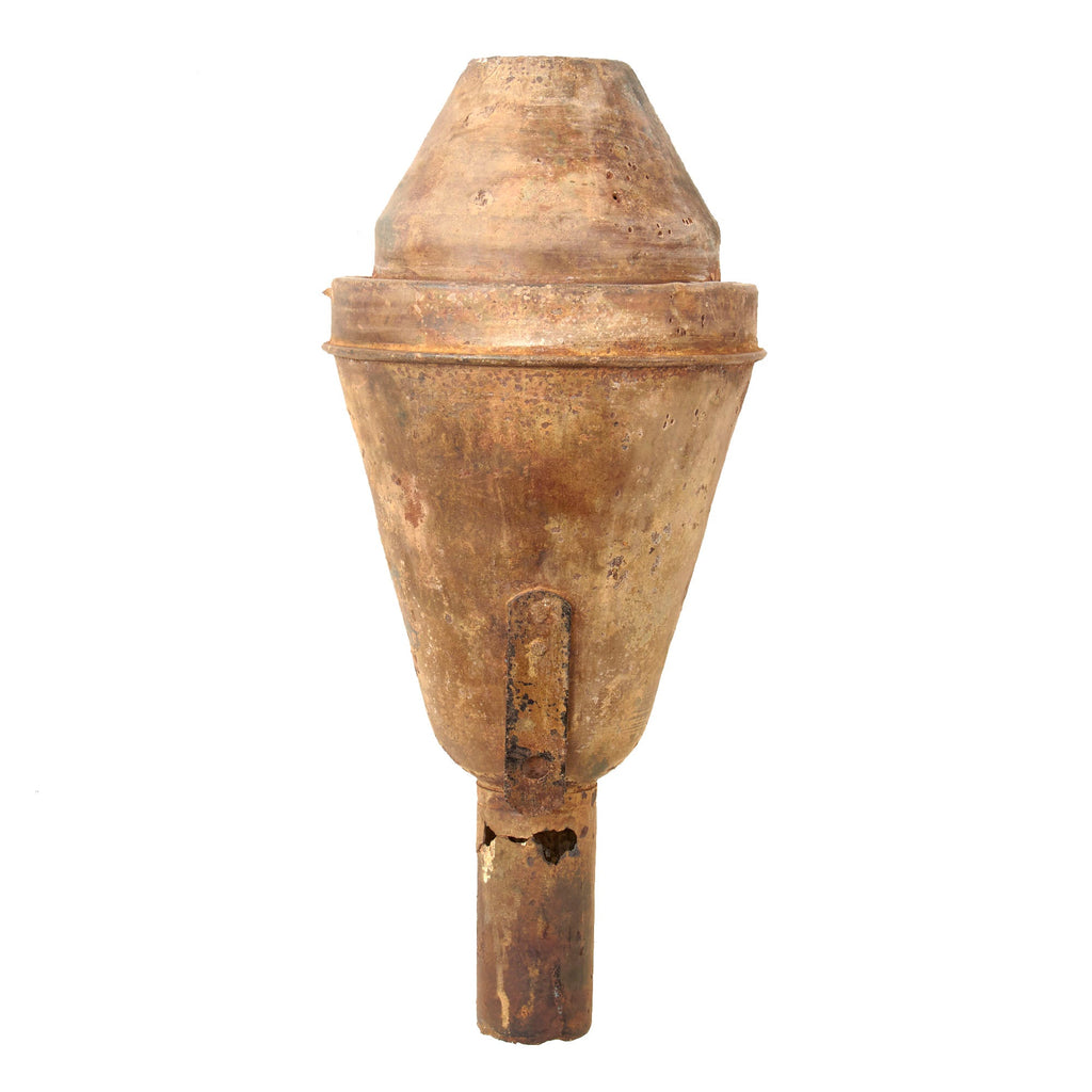 Original German WWII Inert Panzerfaust 60 & 100 Anti-Tank Rocket Projectile - Original Paint Original Items