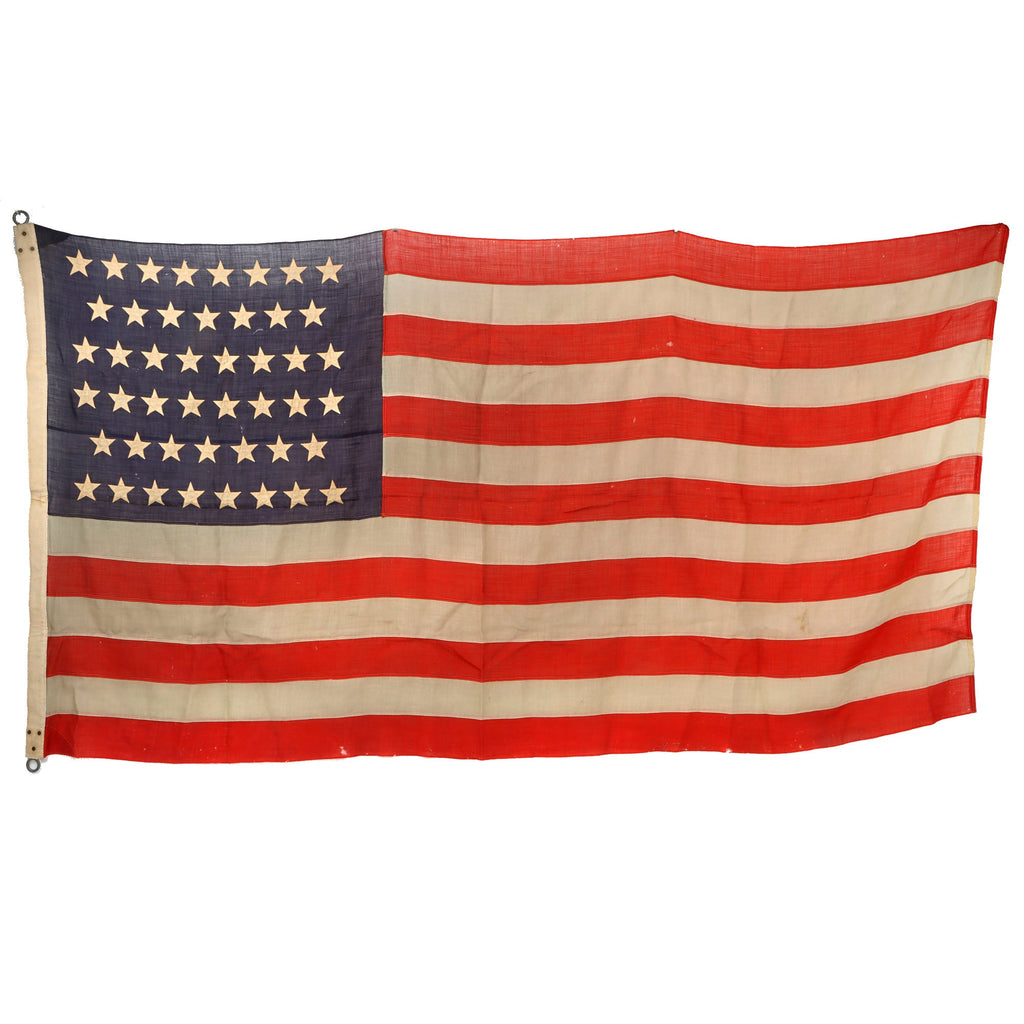 Original U.S. Pre-WWI 46 Star Multi-Piece Philadelphia Depot-Marked Cloth National Flag by M.G. Copeland of Washington, D.C. - 54 x 96” Original Items