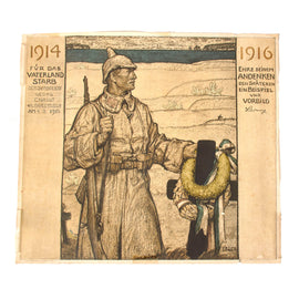 Original Imperial German WWI Bavarian Remembrance Certificate for Fallen Heroes - Der Infanterist Georg Christ - 22 ½ x 25”