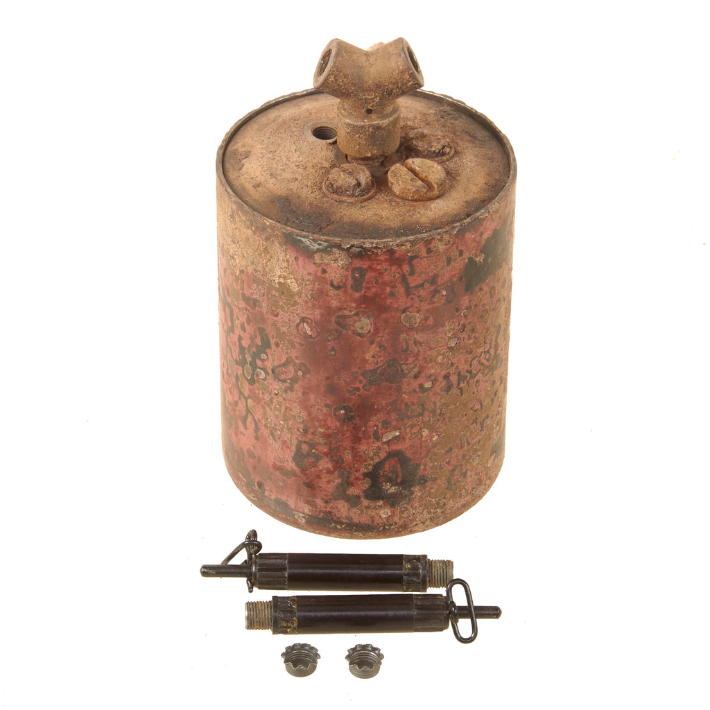 Original German WWII Inert 1941-Dated Bouncing Betty S-Mine by Märkische Maschinenbau-Anstalt Teutonia of Frankfurt - Arms No Longer Screwable Original Items