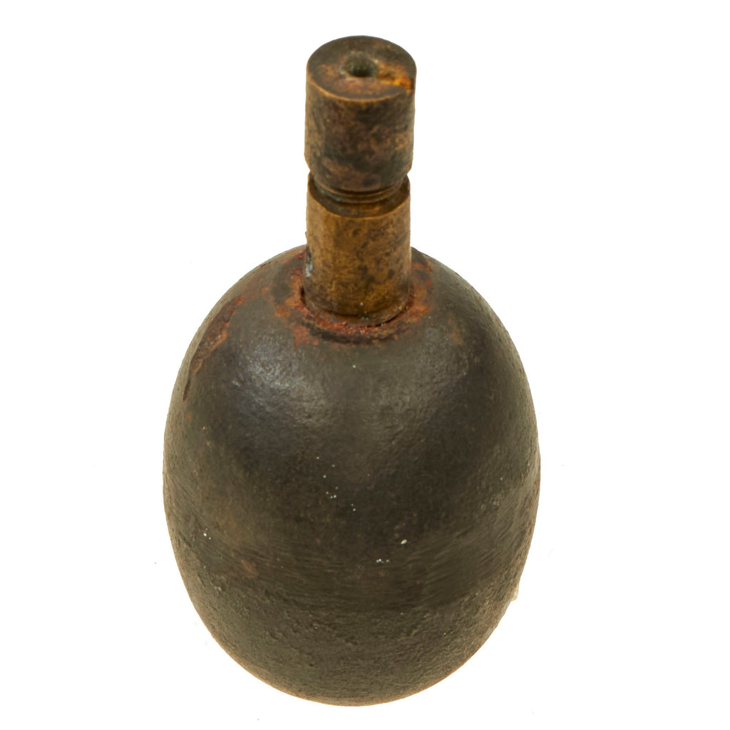 Original German WWI Model 1917 First Pattern Smooth Inert Egg Hand Fragmentation Grenade - Eierhandgranate Original Items