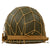 Original U.S. WWII Named M1 Front Seam Fixed Bale Helmet with Westinghouse Liner & Helmet Net - Early War “Flat Buckle” Liner Chinstrap Original Items