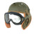 Original U.S. WWII M38 Tanker Helmet by Rawlings with M-1944 Goggles in Box - Size 7⅛ Original Items
