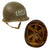 Original U.S. WWII Matched Named Navy Seabees USN Marked 1942 M1 McCord Fixed Bale Front Seam Helmet with Rare Inland Liner Original Items