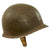 Original U.S. WWII Matched Named Navy Seabees USN Marked 1942 M1 McCord Fixed Bale Front Seam Helmet with Rare Inland Liner Original Items