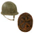 Original U.S. WWII Lieutenant’s Schlueter Front Seam Fixed Bale M1 Helmet with Matching International Molded Plastics Liner Original Items
