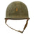 Original U.S. WWII Lieutenant’s Schlueter Front Seam Fixed Bale M1 Helmet with Matching International Molded Plastics Liner Original Items