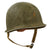 Original U.S. WWII Lieutenant’s Schlueter Front Seam Fixed Bale M1 Helmet with Matching International Molded Plastics Liner Original Items