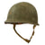 Original U.S. WWII Lieutenant’s Schlueter Front Seam Fixed Bale M1 Helmet with Matching International Molded Plastics Liner Original Items