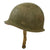 Original U.S. WWII Lieutenant’s Schlueter Front Seam Fixed Bale M1 Helmet with Matching International Molded Plastics Liner Original Items
