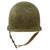 Original U.S. WWII Lieutenant’s Schlueter Front Seam Fixed Bale M1 Helmet with Matching International Molded Plastics Liner Original Items