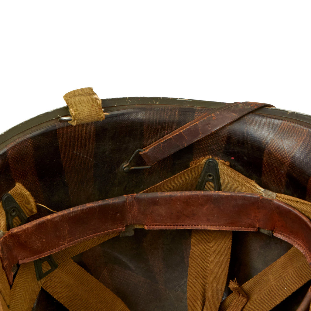 Original U.S. WWII Navy Damage Control M1 Helmet with Mounted Flashlig ...