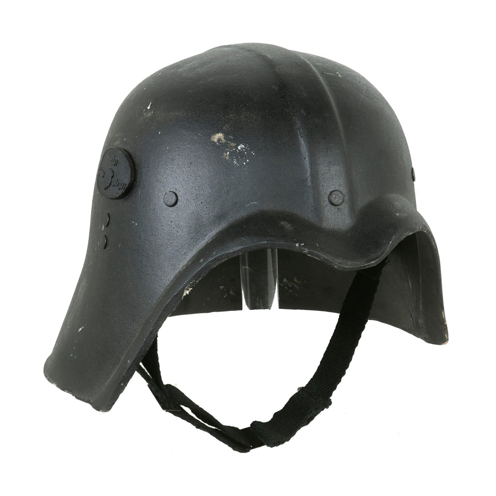 Original Iraqi Fedayeen Helmet with Intact Saddam Badge, Liner & Chinstrap - Operation Iraqi Freedom Bringback OIF Original Items