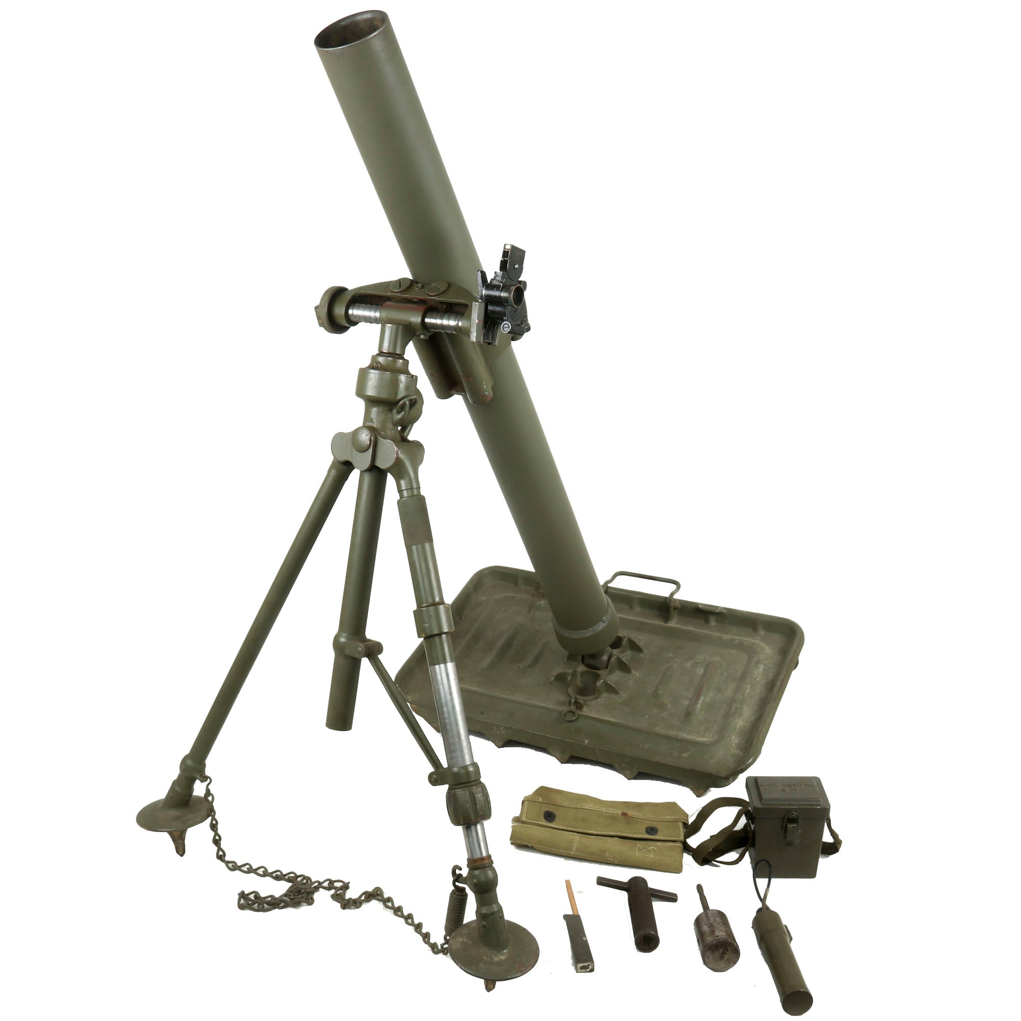 Original Portuguese WWII Type 81mm M/937 Display Mortar System