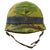Original U.S. Vietnam War USMC M1 Helmet With 1959-Dated Camouflage Helmet Cover, M-151 "Mutt" Inner Tube Band and Liner Original Items