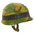 Original U.S. Vietnam War USMC M1 Helmet With 1959-Dated Camouflage Helmet Cover, M-151 "Mutt" Inner Tube Band and Liner Original Items