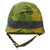 Original U.S. Vietnam War USMC M1 Helmet With 1959-Dated Camouflage Helmet Cover, M-151 "Mutt" Inner Tube Band and Liner Original Items