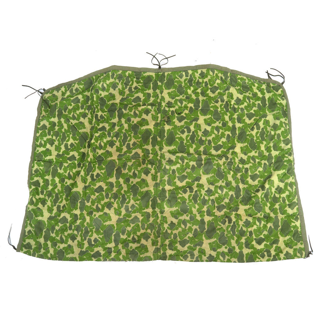 Original U.S. Vietnam War Early “Duck Hunter” Camouflage Material Poncho Liner - 68 x 80” Original Items