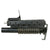 Original U.S. Vietnam War Oversized XM203 Underbarrel Grenade Launcher Classroom Trainer with Functioning Slide & Dummy Round with Original Case Display Stand Original Items
