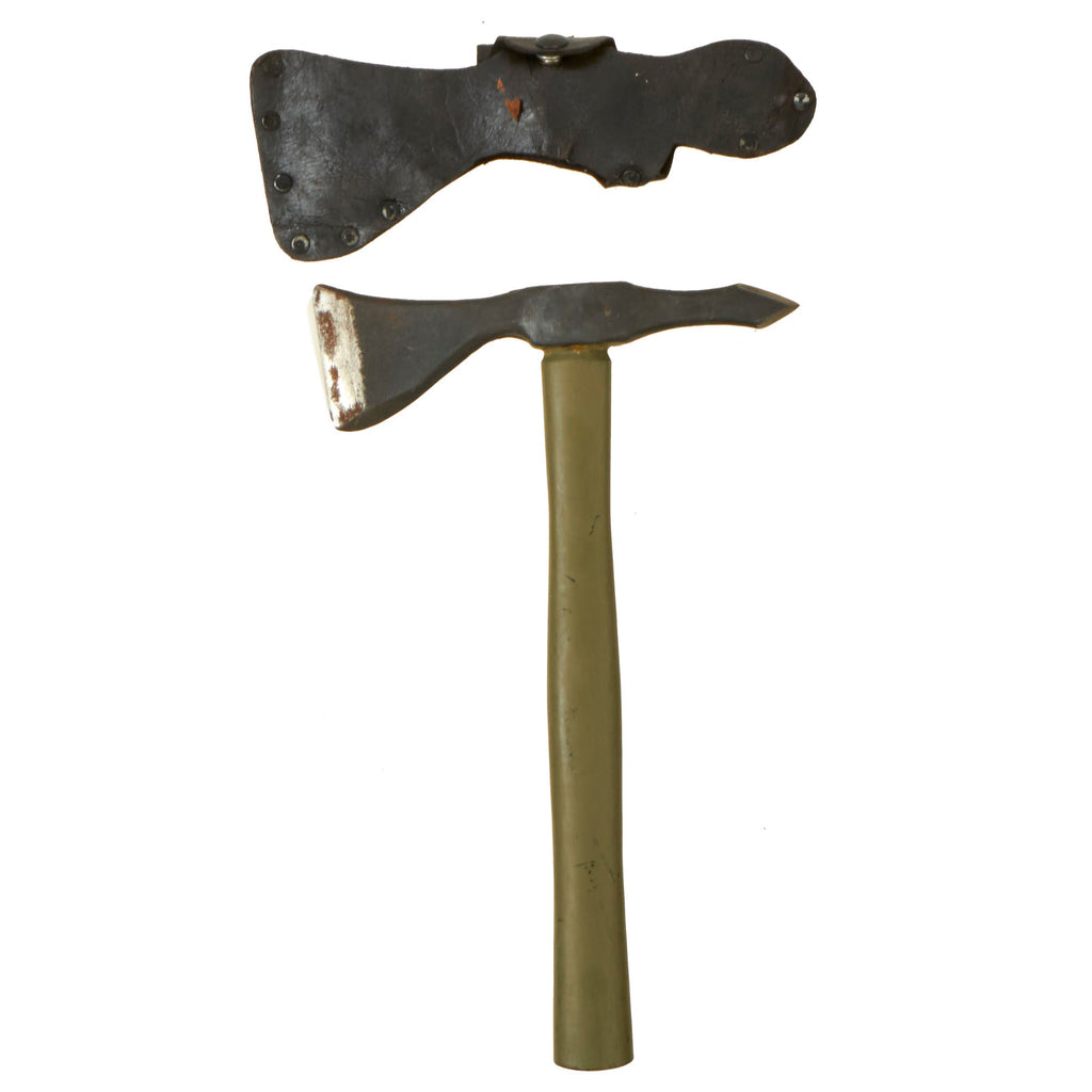 Original U.S. Vietnam War Lagana Tomahawk with Leather Carry Case Original Items