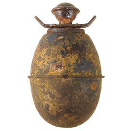 Original German WWII M-39 Egg Hand Grenade with Ordnance Tan Paint - Inert Eierhandgranate