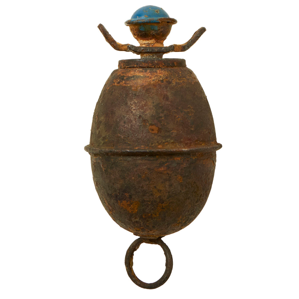 Original German WWII M-39 Egg Hand Grenade With Loose 1944 Dated Fuze - Inert Eierhandgranate Original Items