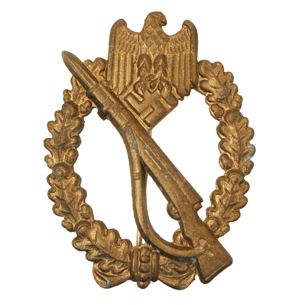 Original German WWII Excellent Bronze Grade Infantry Assault Badge by Friedrich Linden of Lüdenscheid Original Items
