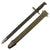 Original U.S. WWI & WWII M1905 Springfield 16 inch Rifle Bayonet Marked S.A. with Painted M1910 Scabbard & Plastic Ribbed Grips - Dated 1912 Original Items