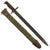 Original U.S. WWI & WWII M1905 Springfield 16 inch Rifle Bayonet Marked S.A. with Painted M1910 Scabbard & Plastic Ribbed Grips - Dated 1912 Original Items