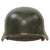 Original German WWII Double Decal NSDAP Civic Police M35 Steel Combat Helmet with Dome Stamp, 1938 Dated 59cm Liner, and Chinstrap - NS66 Original Items