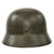 Original German WWII Double Decal NSDAP Civic Police M35 Steel Combat Helmet with Dome Stamp, 1938 Dated 59cm Liner, and Chinstrap - NS66 Original Items