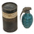 Original U.S. WWII M21 Inert Practice Pineapple Fragmentation Training Hand Grenade with Early Cutback M10 Fuze and Original Correct Husk - Dated 1939 Original Items