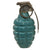 Original U.S. WWII M21 Inert Practice Pineapple Fragmentation Training Hand Grenade with Early Cutback M10 Fuze and Original Correct Husk - Dated 1939 Original Items