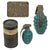 Original U.S. WWII M21 Inert Practice Pineapple Fragmentation Training Hand Grenade with Early Cutback M10 Fuze and Original Correct Husk - Dated 1939 Original Items
