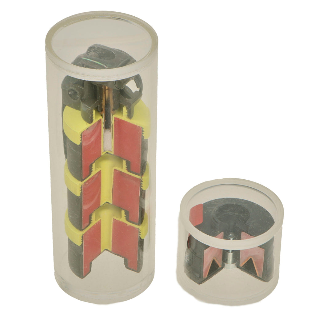 Original German GWOT Inert Rheinmetall Tryckhandgranat 09 Cutaway in Factory Acrylic Display Tube with Spare Stacker in Display Tube Original Items