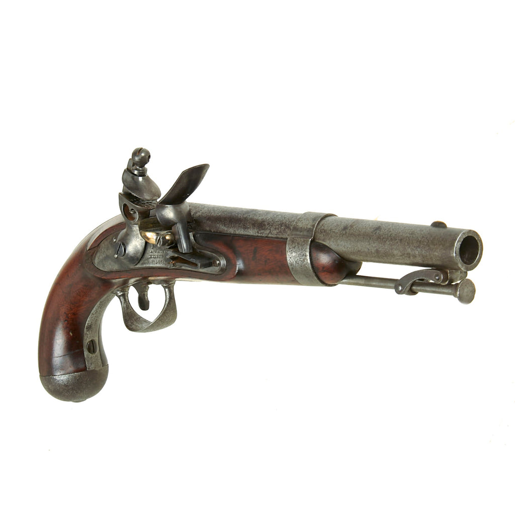 Original U.S. Model 1836 Flintlock Cavalry Pistol by Asa Waters of Milbury Massachusetts - Unaltered - Dated 1838 Original Items