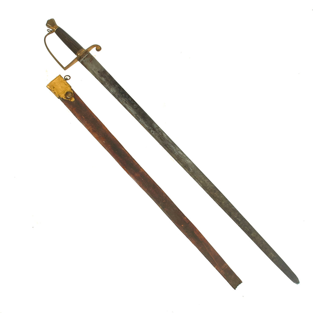 Original U.S. Revolutionary War - Federal Period Officer’s Sword with Partial Scabbard & Fluted Horn Grip - Circa 1790 Original Items