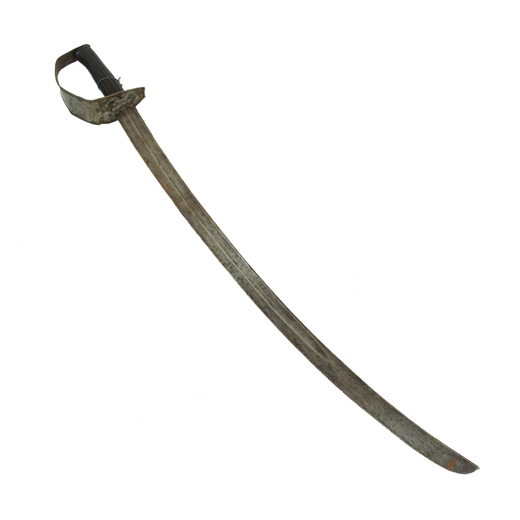 Original U.S. American Revolutionary War Period Dragoon Saber with Iron Handle & Tin D-Guard - Sun, Moon, & Star Marked Blade Original Items